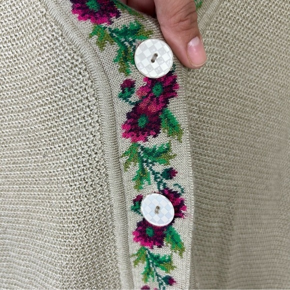 Vintage Rage Knit floral sweater vest size: XL - Picture 6 of 12